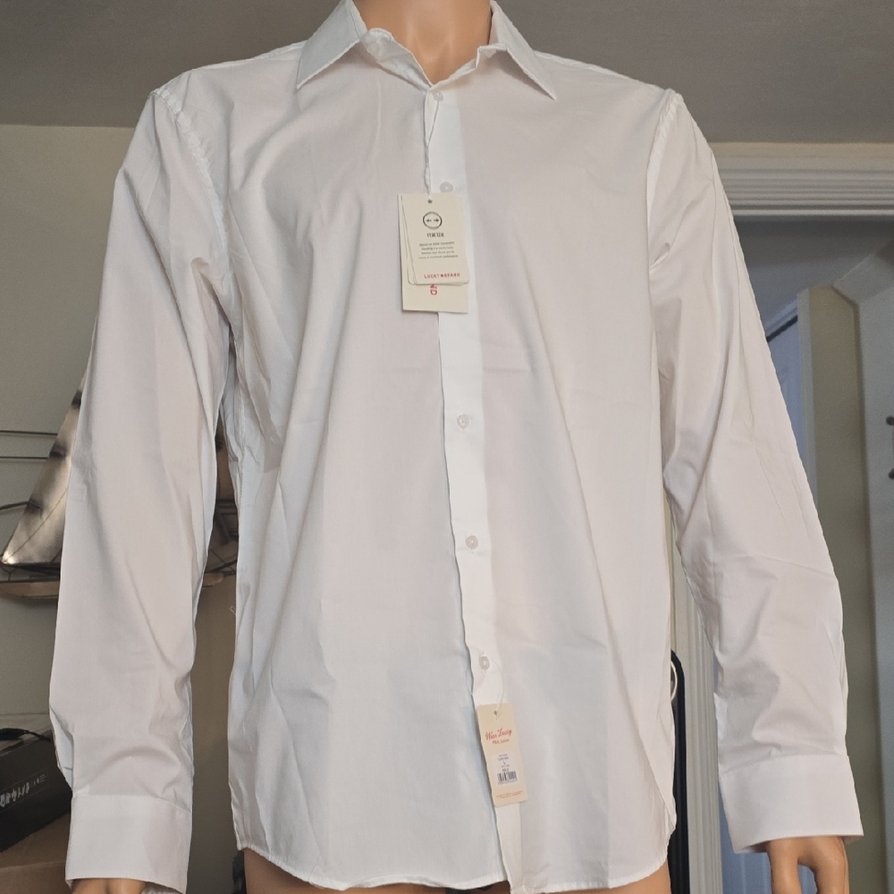 Lucky Brand Men's Classic White Dress Shirt